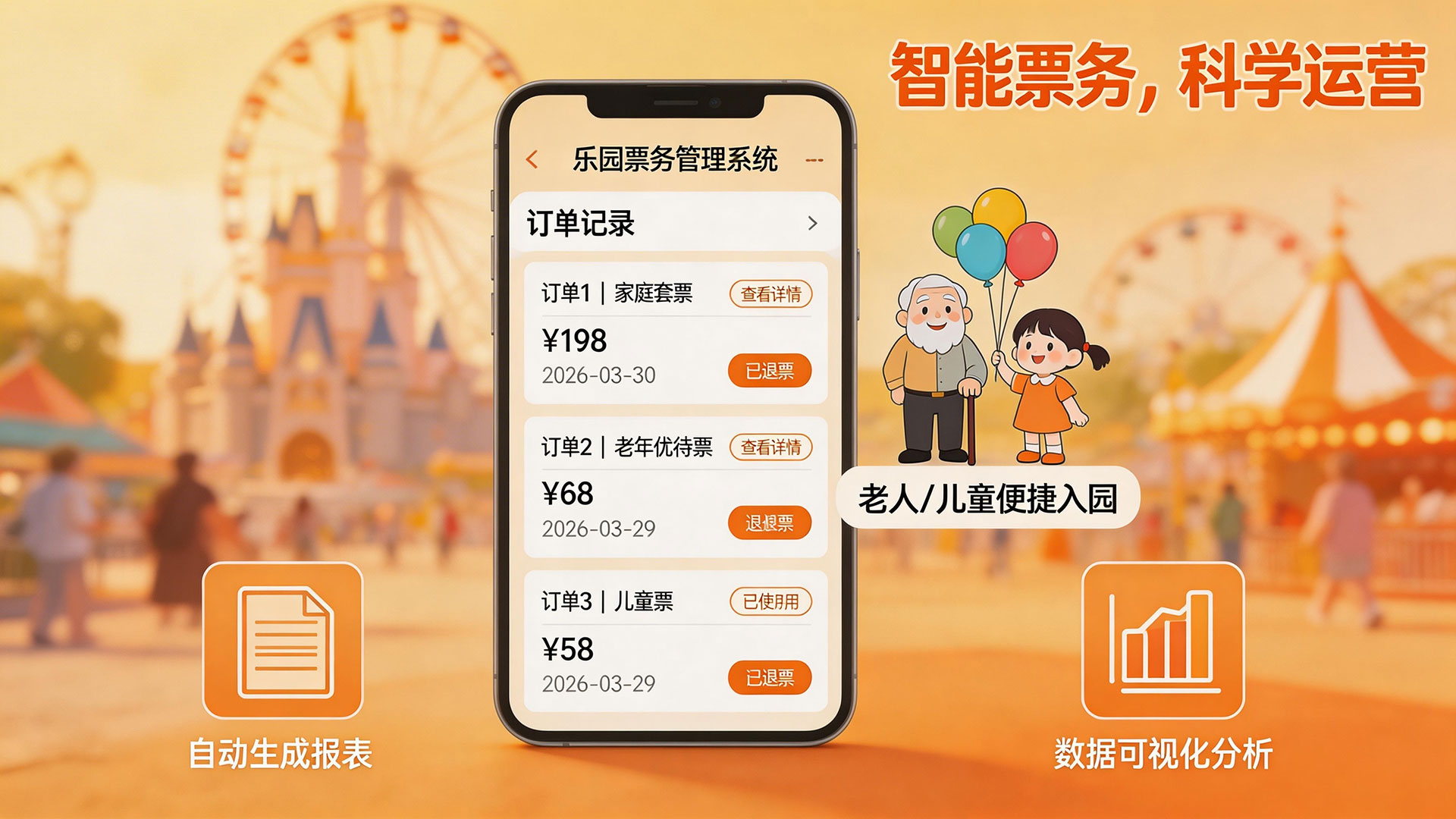 乐园票务管理系统:游玩更顺畅 乐园管票更轻松 2 智能票务